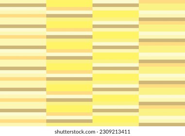 Hermoso patrón de franjas horizontales coloridas.Patrón de ladrillo colorido. Diseño de impresión. Diseño gráfico.Patrón vectorial.Patrón geométrico. Fondo de color amarillo. Diseño de simplicidad.Fondo de pantalla horizontal.
