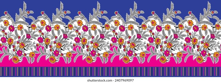 Beautiful Colourful Mughal Border