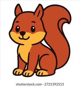 Un hermoso diseño de Vector de ardilla colorido