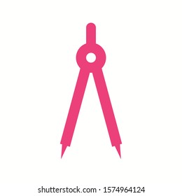 Beautiful Compass Glyph Vector Icon