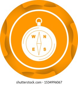 Beautiful Compass Vector Glyph icon
