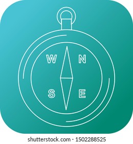 Beautiful compass vector line icon