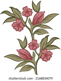 Beautiful composition with hand drawn flowers. Stock floral bouquet illustration.