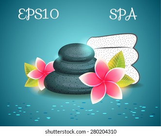 Beautiful composition of spa paraphernalia
