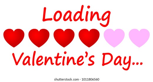 Beautiful concept of loading Valentines day - vector