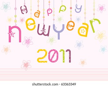 beautiful concept wallpaper for new year 2011
