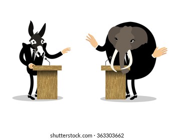 beautiful conceptual graphic design of debate