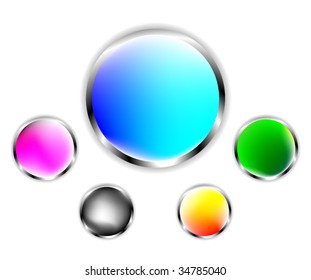beautiful conceptual web button set