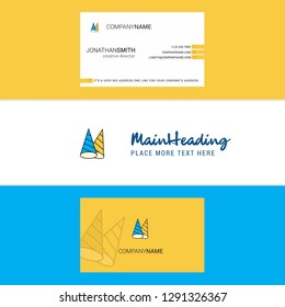 Beautiful Cone cap Logo and business card. vertical Design Vector