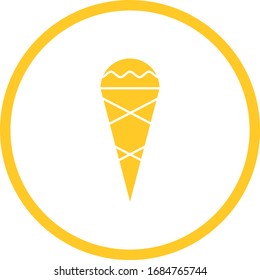 Beautiful Cone Glyph Vector Icon