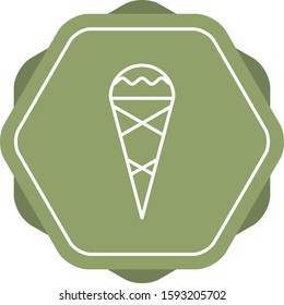 Beautiful Cone Line Vector Icon