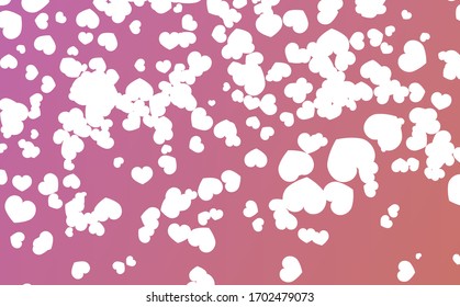 Beautiful Confetti Hearts Falling on Background. Invitation Template Background Design, Greeting Card, Poster. Valentine Day. Vector illustration