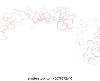 Beautiful Confetti Hearts Falling on Background. Design elements for Valentine's day. love icon Valentine sign symbol.