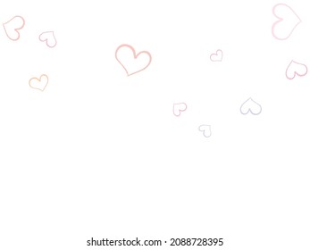 Beautiful Confetti Hearts Falling on Background. Design elements for Valentine's day. love icon Valentine sign symbol.