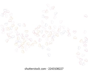 Beautiful Confetti Hearts Falling on Background. Design elements for Valentine's day. Valentine Day. Vector illustration