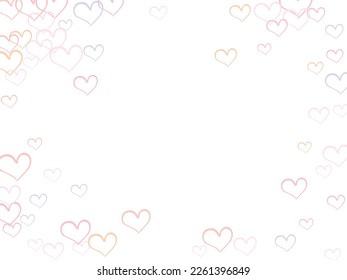 Beautiful Confetti Hearts Falling on Background. Invitation Template Background Design, Greeting Card, Poster. love icon Vector illustration