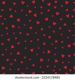 Beautiful Confetti Hearts Falling on Background. Invitation Template Background Design, Greeting Card, Poster. Seamless background with different colored confetti hearts.