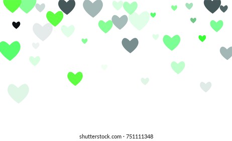 Beautiful Confetti Hearts Falling on Background. Invitation Template Background Design, Greeting Card, Poster. Valentine Day. Vector illustration