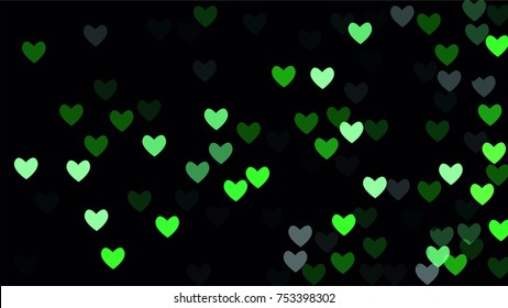 Beautiful Confetti Hearts Falling on Background. Invitation Template Background Design, Greeting Card, Poster. Valentine Day. Vector illustration