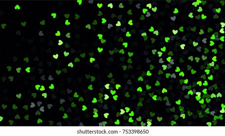 Beautiful Confetti Hearts Falling on Background. Invitation Template Background Design, Greeting Card, Poster. Valentine Day. Vector illustration