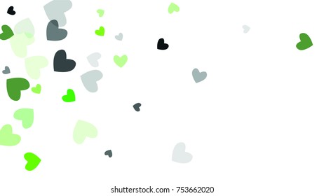 Beautiful Confetti Hearts Falling on Background. Invitation Template Background Design, Greeting Card, Poster. Valentine Day. Vector illustration