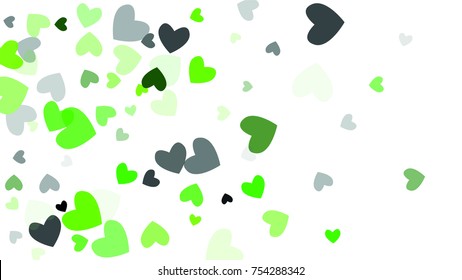 Beautiful Confetti Hearts Falling on Background. Invitation Template Background Design, Greeting Card, Poster. Valentine Day. Vector illustration