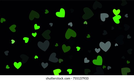 Beautiful Confetti Hearts Falling on Background. Invitation Template Background Design, Greeting Card, Poster. Valentine Day. Vector illustration