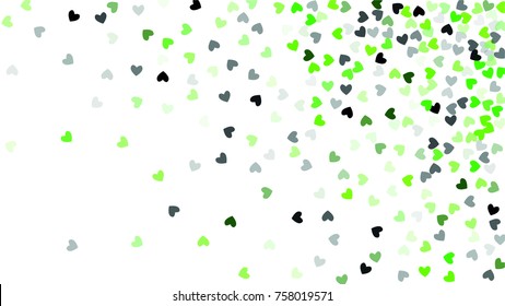 Beautiful Confetti Hearts Falling on Background. Invitation Template Background Design, Greeting Card, Poster. Valentine Day. Vector illustration