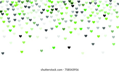 Beautiful Confetti Hearts Falling on Background. Invitation Template Background Design, Greeting Card, Poster. Valentine Day. Vector illustration