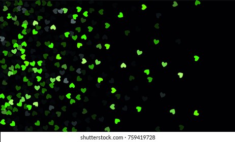 Beautiful Confetti Hearts Falling on Background. Invitation Template Background Design, Greeting Card, Poster. Valentine Day. Vector illustration
