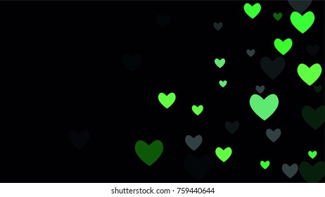 Beautiful Confetti Hearts Falling on Background. Invitation Template Background Design, Greeting Card, Poster. Valentine Day. Vector illustration