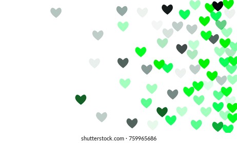 Beautiful Confetti Hearts Falling on Background. Invitation Template Background Design, Greeting Card, Poster. Valentine Day. Vector illustration