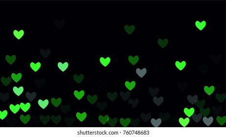 Beautiful Confetti Hearts Falling on Background. Invitation Template Background Design, Greeting Card, Poster. Valentine Day. Vector illustration