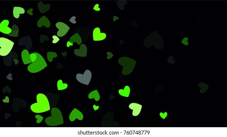 Beautiful Confetti Hearts Falling on Background. Invitation Template Background Design, Greeting Card, Poster. Valentine Day. Vector illustration