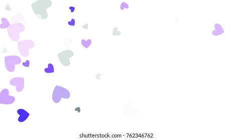 Beautiful Confetti Hearts Falling on Background. Invitation Template Background Design, Greeting Card, Poster. Valentine Day. Vector illustration