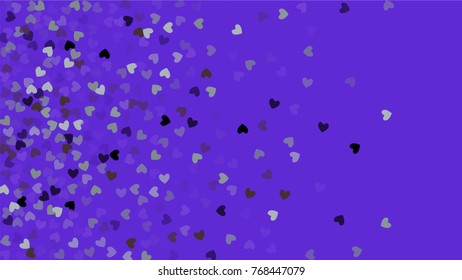 Beautiful Confetti Hearts Falling on Background. Invitation Template Background Design, Greeting Card, Poster. Valentine Day. Vector illustration