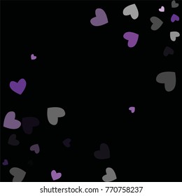 Beautiful Confetti Hearts Falling on Background. Invitation Template Background Design, Greeting Card, Poster. Valentine Day. Vector illustration