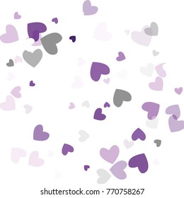 Beautiful Confetti Hearts Falling on Background. Invitation Template Background Design, Greeting Card, Poster. Valentine Day. Vector illustration