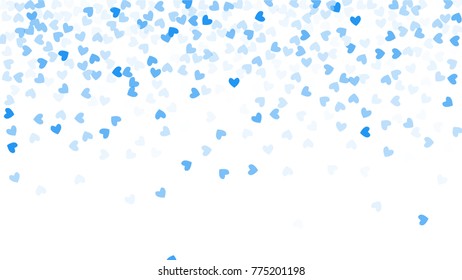 Beautiful Confetti Hearts Falling on Background. Invitation Template Background Design, Greeting Card, Poster. Valentine Day. Vector illustration