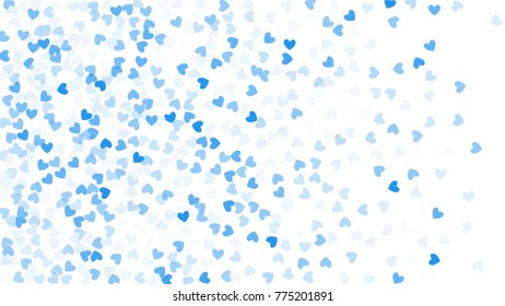 Beautiful Confetti Hearts Falling on Background. Invitation Template Background Design, Greeting Card, Poster. Valentine Day. Vector illustration