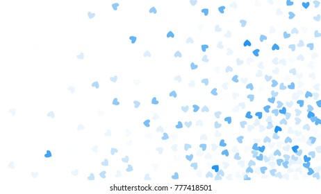 Beautiful Confetti Hearts Falling on Background. Invitation Template Background Design, Greeting Card, Poster. Valentine Day. Vector illustration