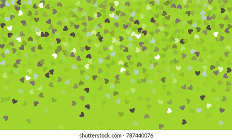 Beautiful Confetti Hearts Falling on Background. Invitation Template Background Design, Greeting Card, Poster. Valentine Day. Vector illustration