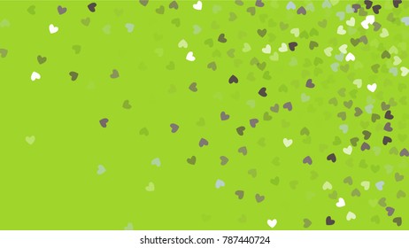 Beautiful Confetti Hearts Falling on Background. Invitation Template Background Design, Greeting Card, Poster. Valentine Day. Vector illustration