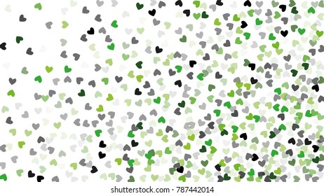 Beautiful Confetti Hearts Falling on Background. Invitation Template Background Design, Greeting Card, Poster. Valentine Day. Vector illustration