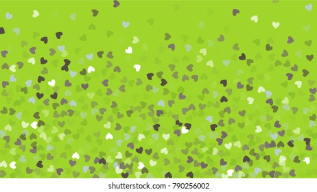 Beautiful Confetti Hearts Falling on Background. Invitation Template Background Design, Greeting Card, Poster. Valentine Day. Vector illustration
