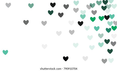 Beautiful Confetti Hearts Falling on Background. Invitation Template Background Design, Greeting Card, Poster. Valentine Day. Vector illustration