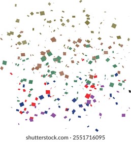 beautiful confetti with transparent background