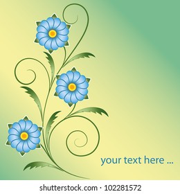 beautiful congratulations card with flower