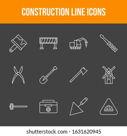 Beautiful Construction 12 Vector Icons