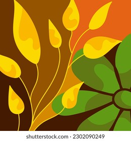 beautiful contemporary floral background pattern. flower art design style